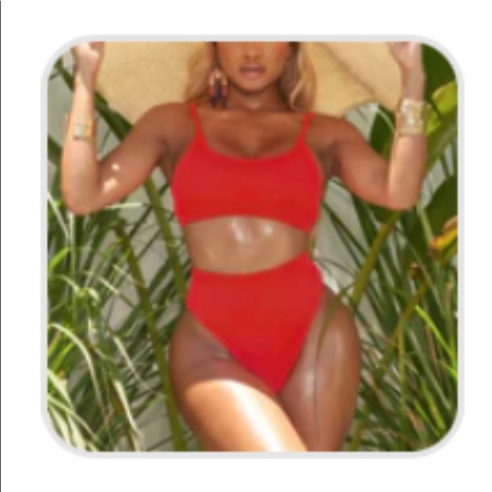 NWOT Matte Collection Red Bikini